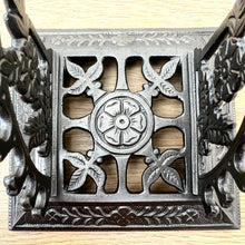 Load image into Gallery viewer, A Beautiful Cast Iron Victorian Pen Rest/Stand Dated 1886