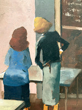 Load image into Gallery viewer, Richard O'Connell "Two Girls by a Blackboard" Original Artwork c.1981