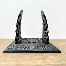Load image into Gallery viewer, A Beautiful Cast Iron Victorian Pen Rest/Stand Dated 1886
