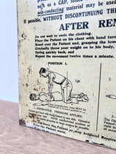 Load image into Gallery viewer, 1940's Mill Sign 'Treatment of Electric Shock'