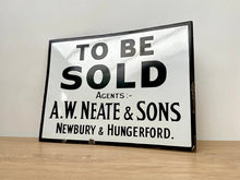 Load image into Gallery viewer, 1920's Estate Agents Enamel Sign "To Be Sold"