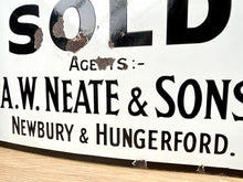 Load image into Gallery viewer, 1920's Estate Agents Enamel Sign "To Be Sold"