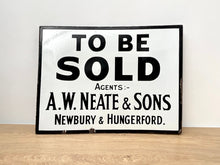 Load image into Gallery viewer, 1920's Estate Agents Enamel Sign "To Be Sold"