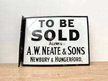 Load image into Gallery viewer, 1920's Estate Agents Enamel Sign "To Be Sold"