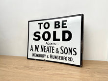 Load image into Gallery viewer, 1920's Estate Agents Enamel Sign "To Be Sold"