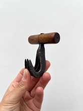 Load image into Gallery viewer, Antique Wrought Iron Three-Pronged Sack/Bag Hook