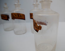 Load image into Gallery viewer, A Set of 19th Century Hand Blown Apothecary Bottles