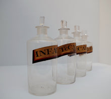 Load image into Gallery viewer, A Set of 19th Century Hand Blown Apothecary Bottles
