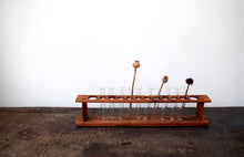 Load image into Gallery viewer, Vintage Wooden School Test Tube Rack