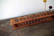 Load image into Gallery viewer, Vintage Wooden School Test Tube Rack