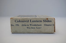 Load image into Gallery viewer, Alice in Wonderland Primus Coloured Lantern Slide Set c.1900