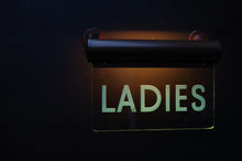 Load image into Gallery viewer, A Pair of Ladies and Gents Illuminated Restroom Signs c.1940's