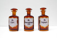 Load image into Gallery viewer, Set of Three 19th Century Apothecary Bottles