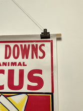 Load image into Gallery viewer, A 1950’s U.S. Wood Block-Printed Martin Downs Circus Poster by The Enquirer Printing Company