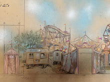 Load image into Gallery viewer, Original Circus/Fairground Framed Artwork