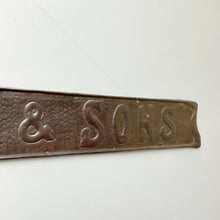 Load image into Gallery viewer, 1920's ‘Stokes & Sons’ Outfitters Shop Sign & Shop Paper Roll