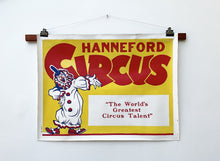 Load image into Gallery viewer, A 1950’s U.S. Wood Block-Printed Hanneford Circus Poster by The Enquirer Printing Company
