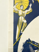 Load image into Gallery viewer, A 1950’s U.S. Wood Block-Printed Hanneford Circus Poster by The Enquirer Printing Company