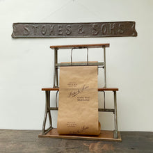 Load image into Gallery viewer, 1920's ‘Stokes & Sons’ Outfitters Shop Sign & Shop Paper Roll
