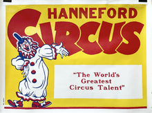 Load image into Gallery viewer, A 1950’s U.S. Wood Block-Printed Hanneford Circus Poster by The Enquirer Printing Company