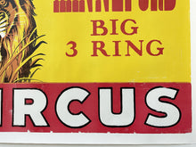 Load image into Gallery viewer, A 1950’s U.S. Wood Block-Printed Hanneford Circus Poster by The Enquirer Printing Company