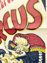 Load image into Gallery viewer, A 1950’s U.S. Wood Block-Printed Hanneford Circus Poster by The Enquirer Printing Company