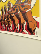 Load image into Gallery viewer, A 1950’s U.S. Wood Block-Printed Hanneford Circus Poster by The Enquirer Printing Company