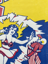 Load image into Gallery viewer, A 1950’s U.S. Wood Block-Printed Hanneford Circus Poster by The Enquirer Printing Company