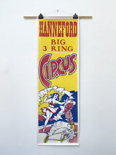 Load image into Gallery viewer, A 1950’s U.S. Wood Block-Printed Hanneford Circus Poster by The Enquirer Printing Company