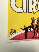 Load image into Gallery viewer, A 1950’s U.S. Wood Block-Printed Hanneford Circus Poster by The Enquirer Printing Company