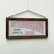 Load image into Gallery viewer, 1940’s Mazawattee Glass Tea Framed Shop Advertising Sign