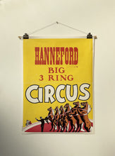 Load image into Gallery viewer, A 1950’s U.S. Wood Block-Printed Hanneford Circus Poster by The Enquirer Printing Company