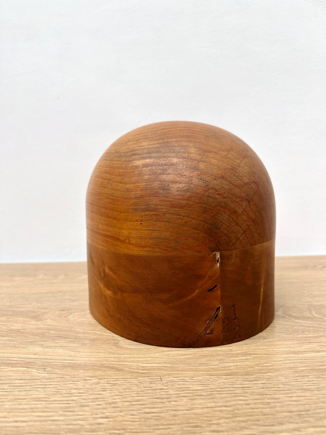 Vintage Wooden Crown Hat Block/Mould