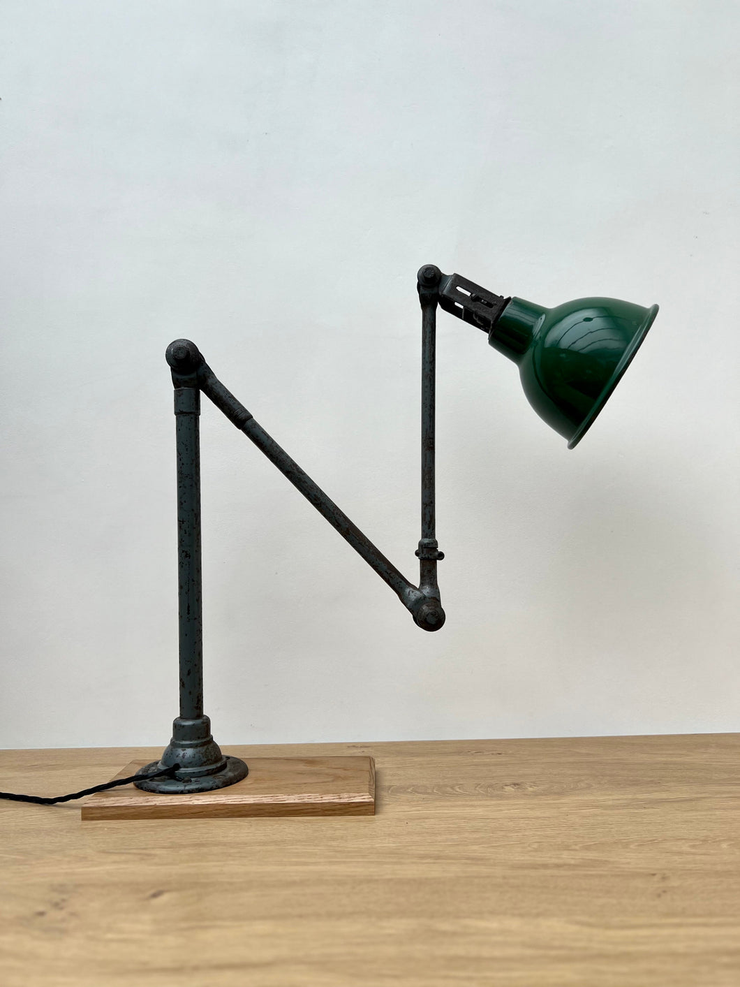 1930's Dugdills Industrial Three-Arm Bench Lamp