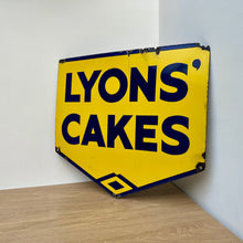 Load image into Gallery viewer, Vintage Lyons Enamel Sign c.1939
