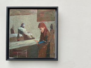 Richard O'Connell "Two Girls Studying" Original Artwork c.1981