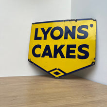 Load image into Gallery viewer, Vintage Lyons Enamel Sign c.1939
