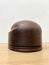 Load image into Gallery viewer, Antique Industial Wooden Millinery Hat Block with Pinch Detail
