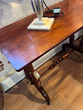 Load image into Gallery viewer, Antique Turned Stretcher Table
