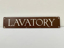 Load image into Gallery viewer, Vintage G.P.O. "Lavatory" Enamel Sign
