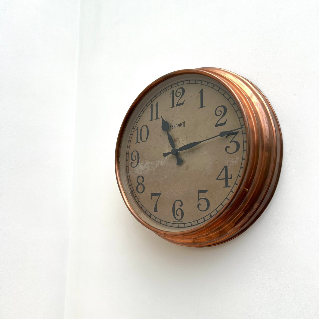 1940's Ferranti Copper Cased Clock