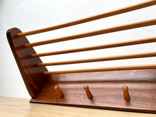 Load image into Gallery viewer, Mid Century Wooden Coat and Hat Rack

