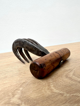 Load image into Gallery viewer, Antique Wrought Iron Three-Pronged Sack/Bag Hook
