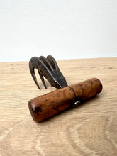Load image into Gallery viewer, Antique Wrought Iron Three-Pronged Sack/Bag Hook
