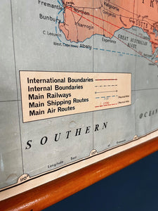 Vintage Robinson's South East Asia Political Educational Wall Chart