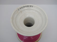 Load image into Gallery viewer, Late Victorian 'J.SAINSBURY' Ironstone Pink Ham Stand
