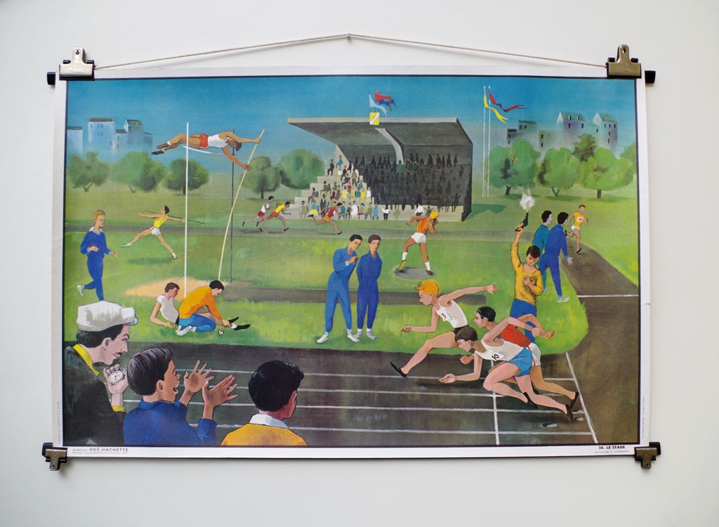 1960's French 'Oge-Hachette' Double-Sided Educational Poster No. 26 & 31
