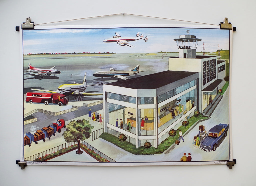 1960's French 'Oge-Hachette' Double-Sided Educational Poster No. 30 & 25