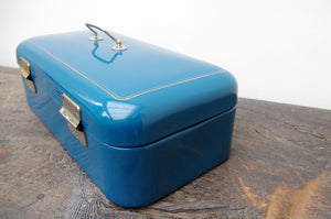 Enamelled Turquoise Dutch Bread Bin c.1930's