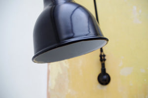 Rare 1930's Black Industrial Mek-Elek Task/Worklamp